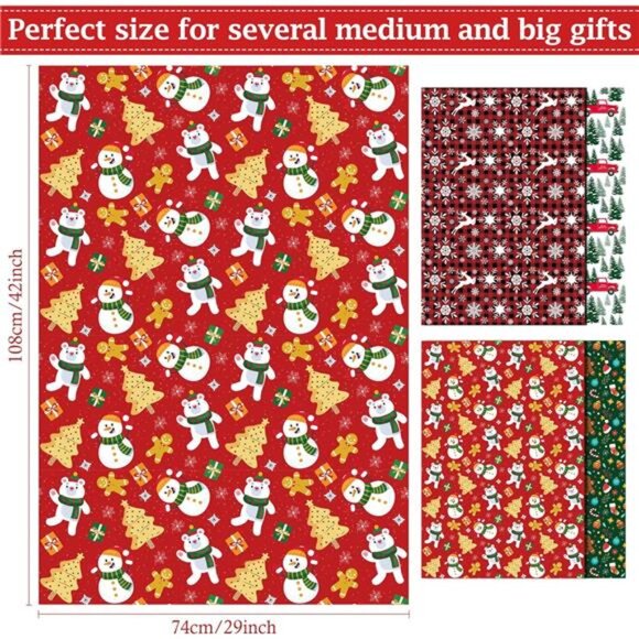 Christmas Wrapping Paper - Jumbo Sheets - Christmas Decorations - Picture 4 of 7